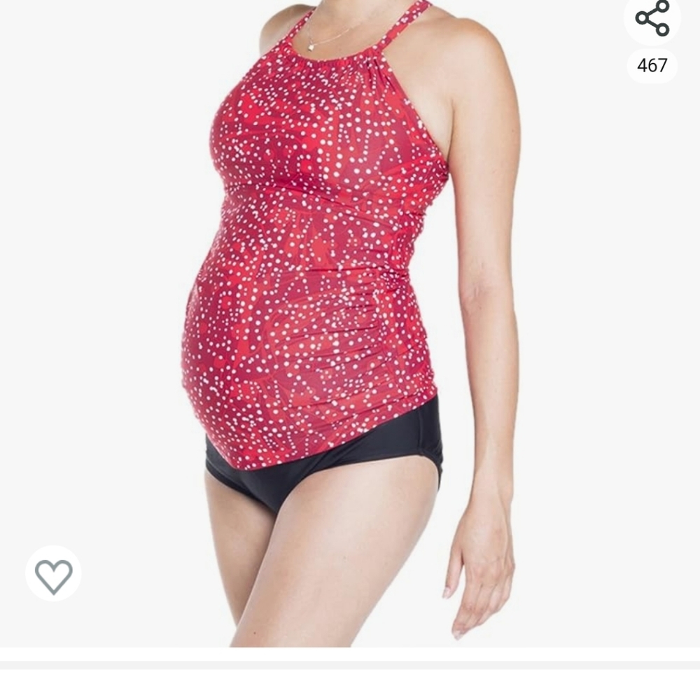 Ocean Lily Maternity Red with White Spots